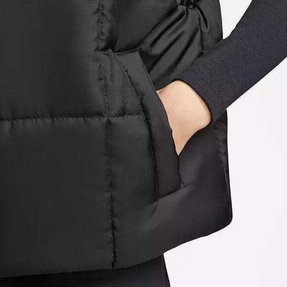 Nike Women’s Sportswear Classic Puffer Therma-FIT Loose Vest Black Size M - NEW - Picture 3 of 7
